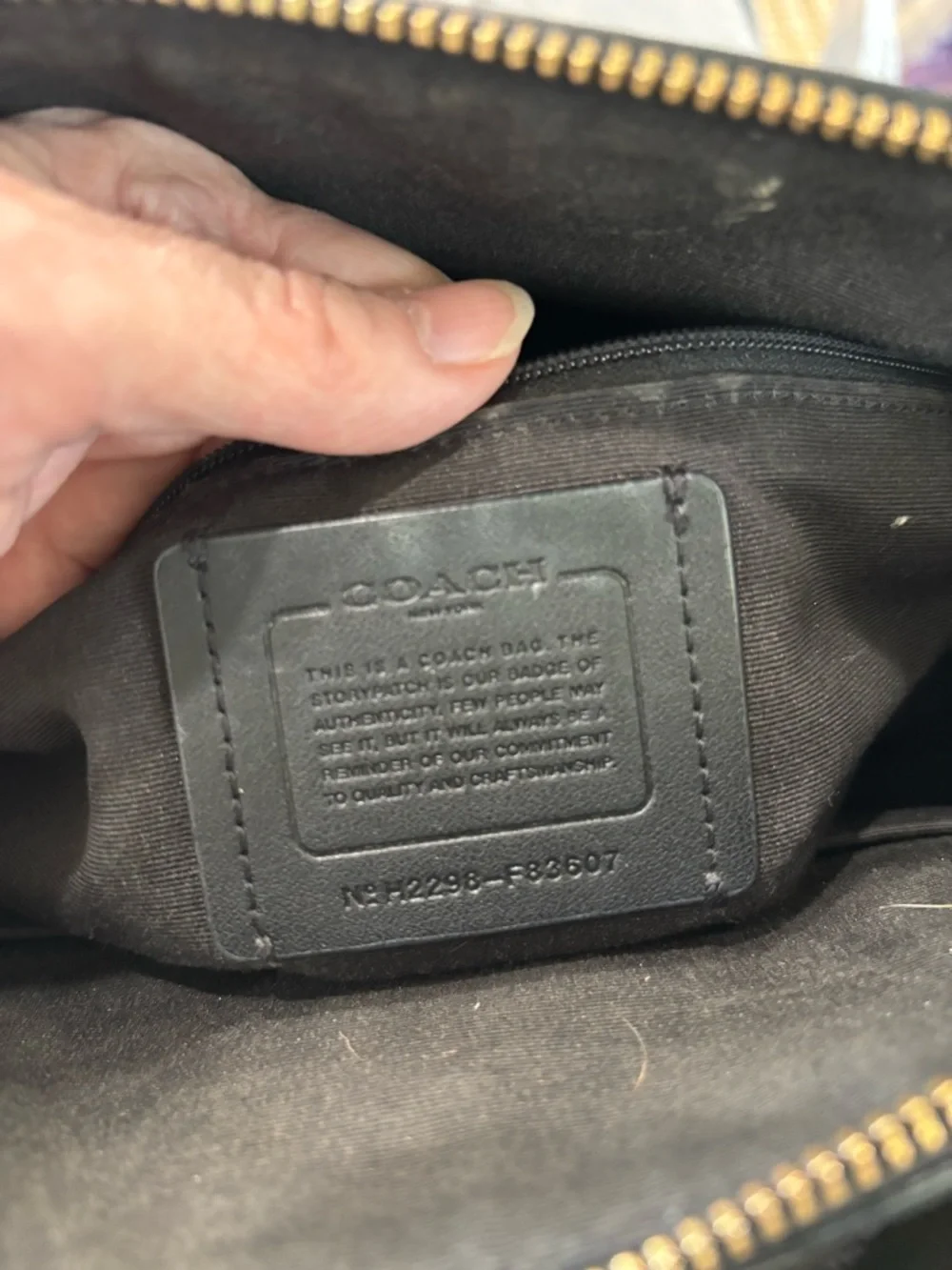 Coach Rowan Satchel in signature brown and black coated canvas - Picture 14 of 16